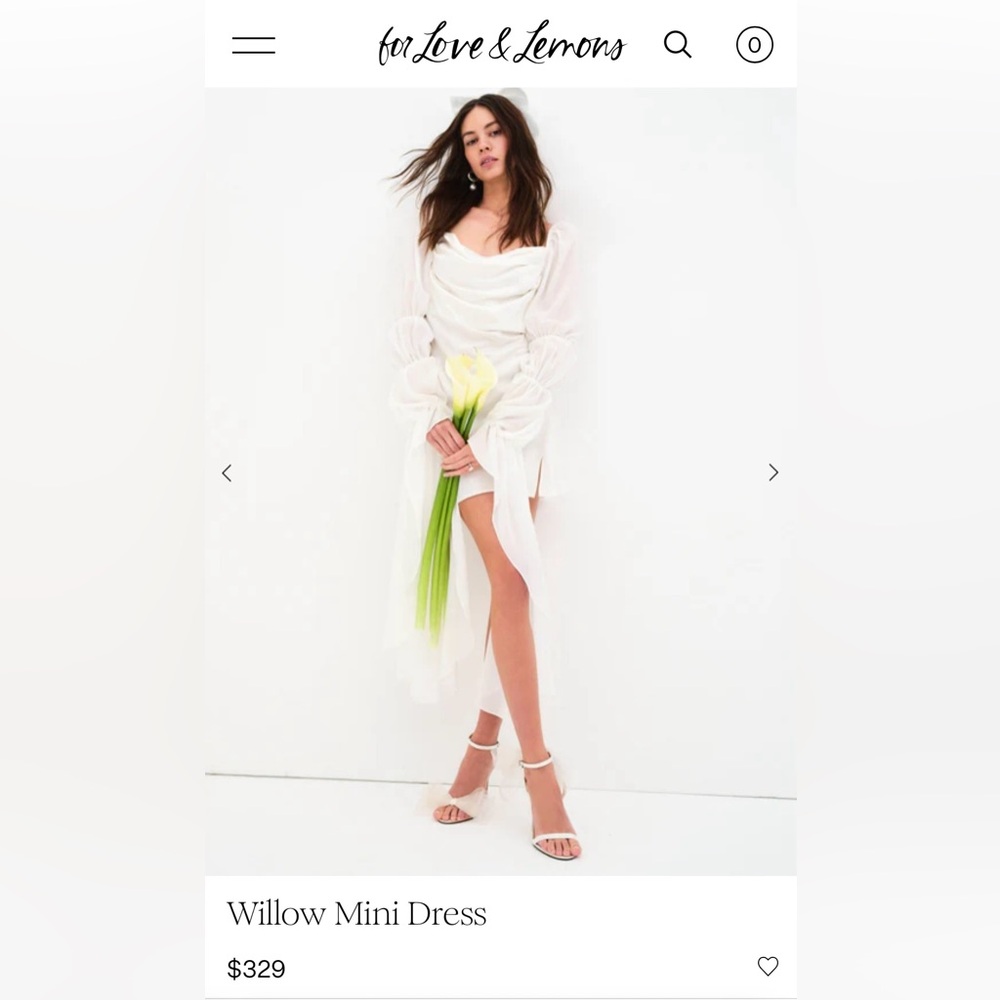 For Love and Lemons Willow Mini Dress - size M